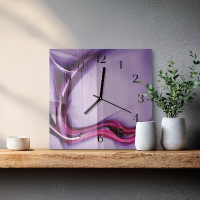 Ceas din sticlă pătrat Abstracție