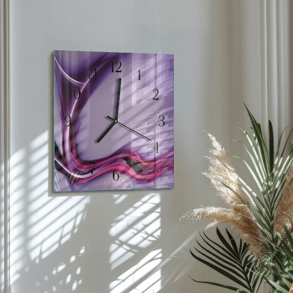 Ceas din sticlă pătrat Abstracție