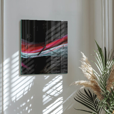 Ceas din sticlă pătrat Abstracție