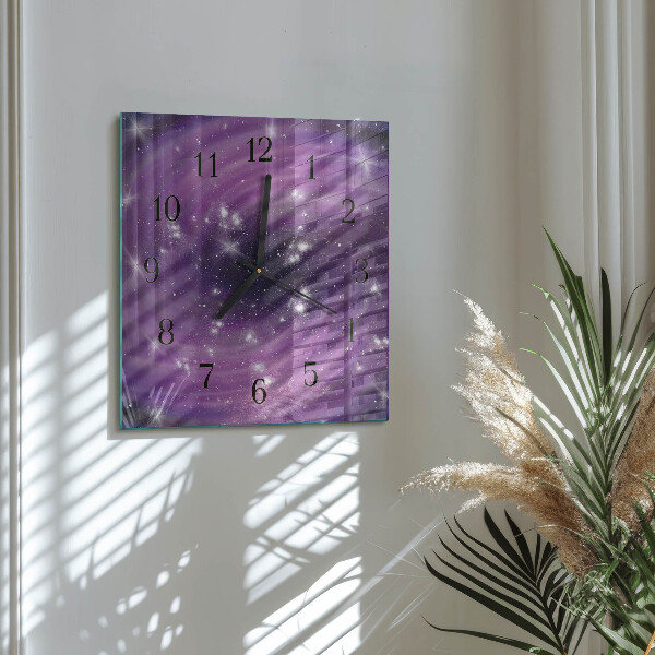 Ceas din sticlă pătrat Abstracție