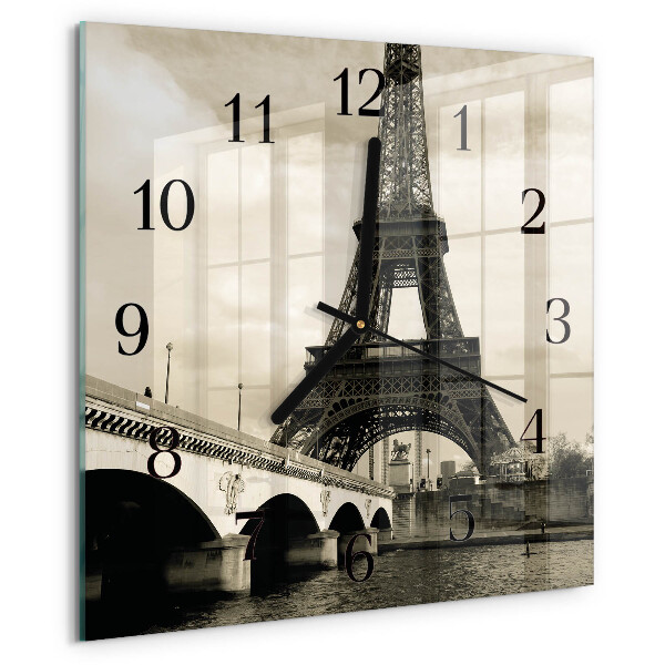 Ceas din sticlă pătrat Paris