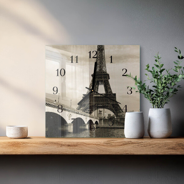 Ceas din sticlă pătrat Paris
