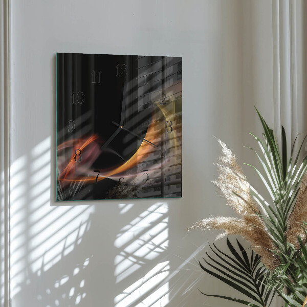 Ceas din sticlă pătrat Abstracție