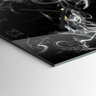 Ceas din sticlă pătrat Fum