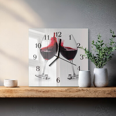 Ceas din sticlă pătrat Vin