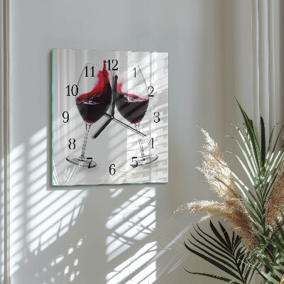 Ceas din sticlă pătrat Vin