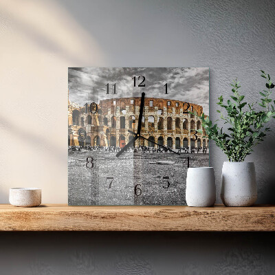 Ceas din sticlă pătrat Colosseum