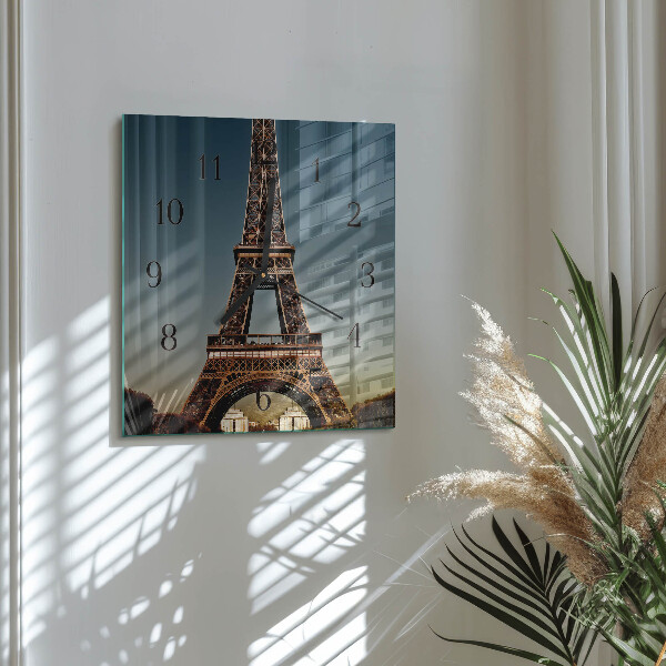Ceas din sticlă pătrat Turnul Eiffel