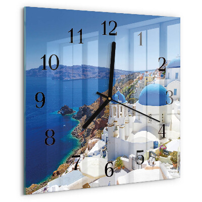 Ceas din sticlă pătrat Santorini