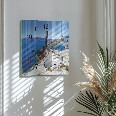 Ceas din sticlă pătrat Santorini