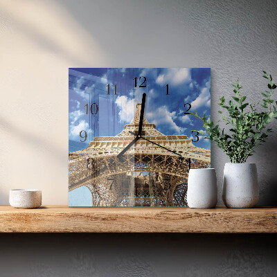 Ceas din sticlă pătrat Turnul Eiffel