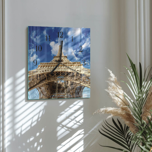 Ceas din sticlă pătrat Turnul Eiffel