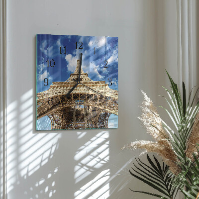 Ceas din sticlă pătrat Turnul Eiffel