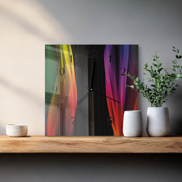 Ceas din sticlă pătrat Abstracție