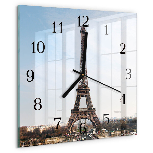 Ceas din sticlă pătrat Turnul Eiffel