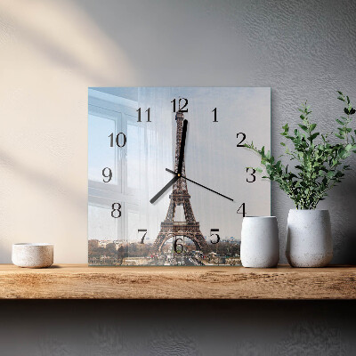 Ceas din sticlă pătrat Turnul Eiffel