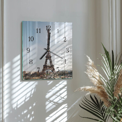 Ceas din sticlă pătrat Turnul Eiffel
