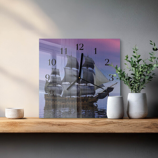 Ceas din sticlă pătrat Navigație