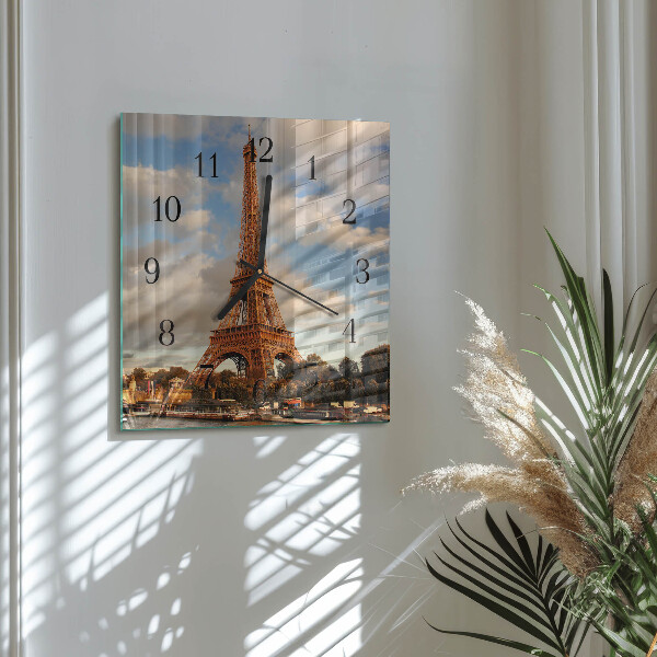 Ceas din sticlă pătrat Paris
