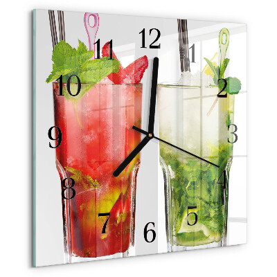 Ceas din sticlă pătrat Cocktailuri