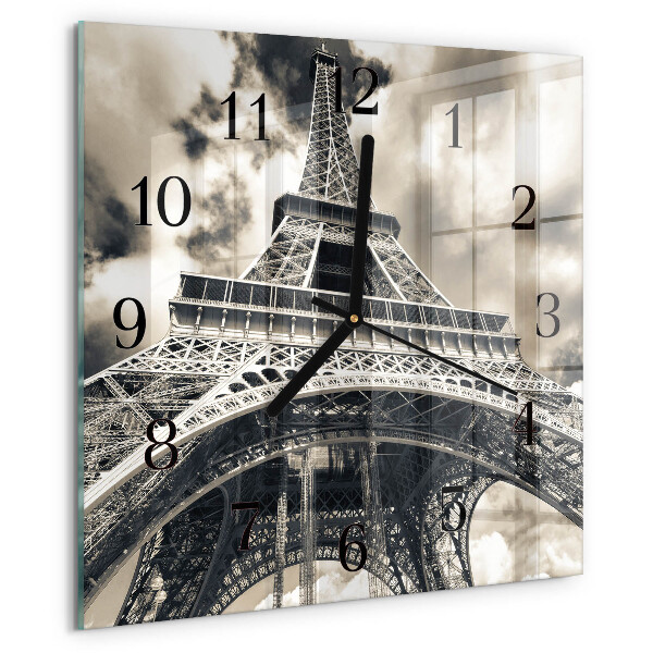 Ceas din sticlă pătrat Turnul Eiffel