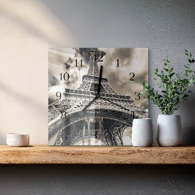 Ceas din sticlă pătrat Turnul Eiffel