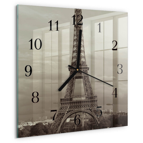Ceas din sticlă pătrat Turnul Eiffel