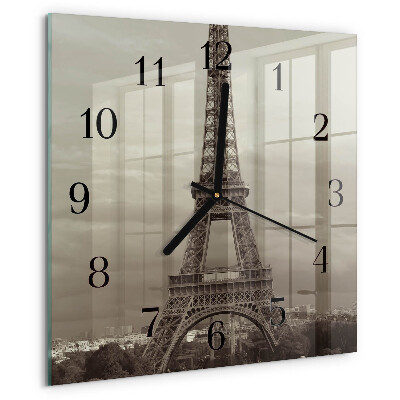 Ceas din sticlă pătrat Turnul Eiffel