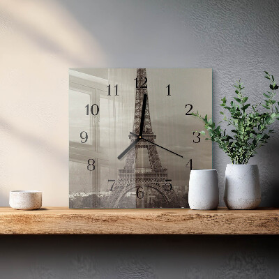 Ceas din sticlă pătrat Turnul Eiffel