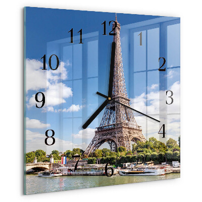 Ceas din sticlă pătrat Turnul Eiffel