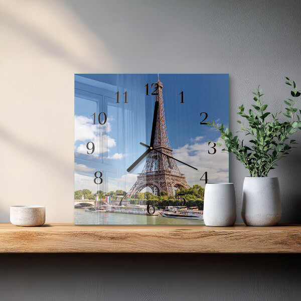 Ceas din sticlă pătrat Turnul Eiffel