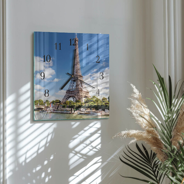 Ceas din sticlă pătrat Turnul Eiffel