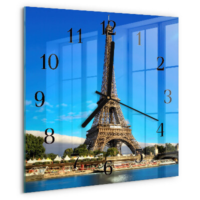 Ceas din sticlă pătrat Turnul Eiffel din Paris