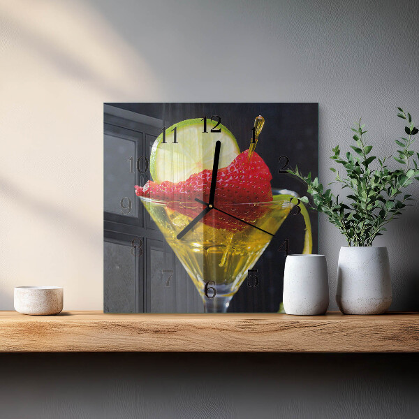 Ceas din sticlă pătrat Cocktail
