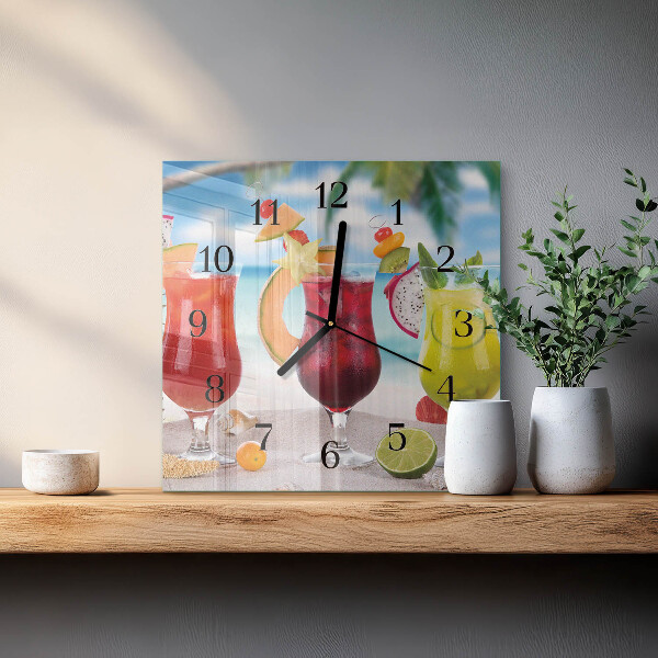 Ceas din sticlă pătrat Cocktail