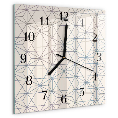 Ceas din sticlă pătrat Model geometric