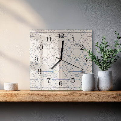 Ceas din sticlă pătrat Model geometric