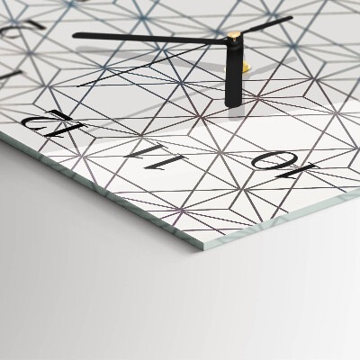 Ceas din sticlă pătrat Model geometric