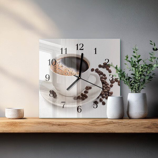 Ceas din sticlă pătrat Ceașcă de cafea