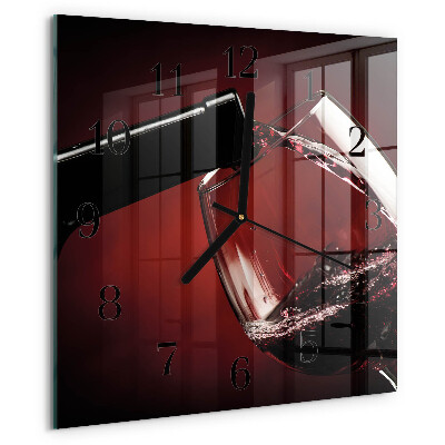 Ceas din sticlă pătrat Pahar de vin