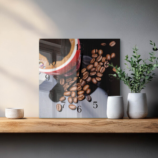 Ceas din sticlă pătrat Ceașcă de cafea