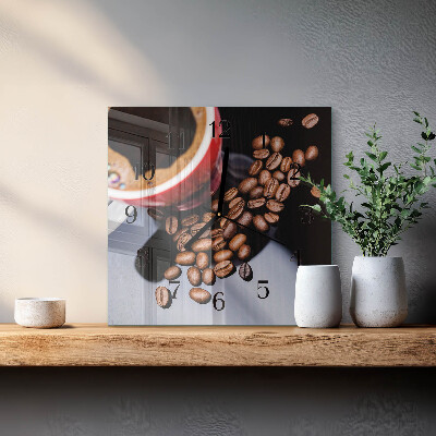Ceas din sticlă pătrat Ceașcă de cafea