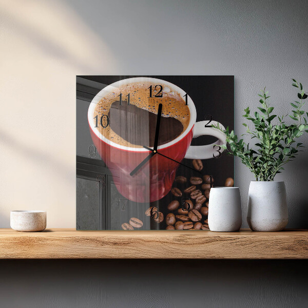 Ceas din sticlă pătrat Ceașcă de cafea