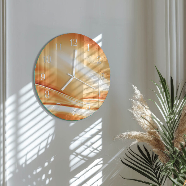 Ceas rotund de perete din sticlă Abstracție