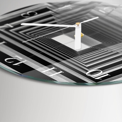 Ceas rotund de perete din sticlă Tunel 3D