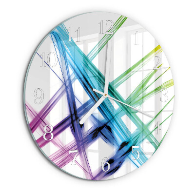 Ceas rotund de perete din sticlă Abstracție