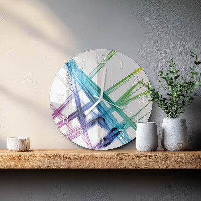 Ceas rotund de perete din sticlă Abstracție