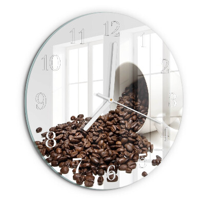 Ceas rotund de perete din sticlă Ceașcă de cafea