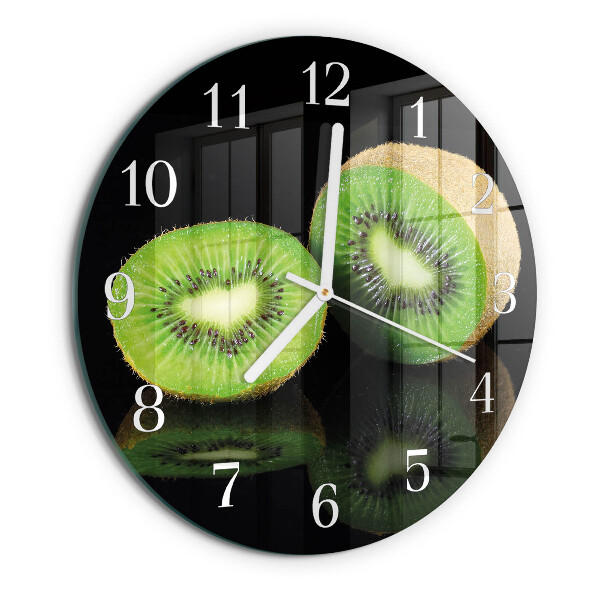 Ceas rotund de perete din sticlă Kiwi