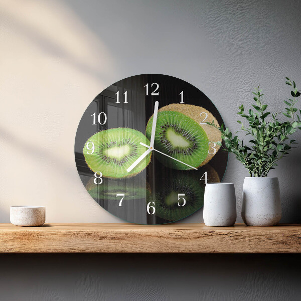 Ceas rotund de perete din sticlă Kiwi